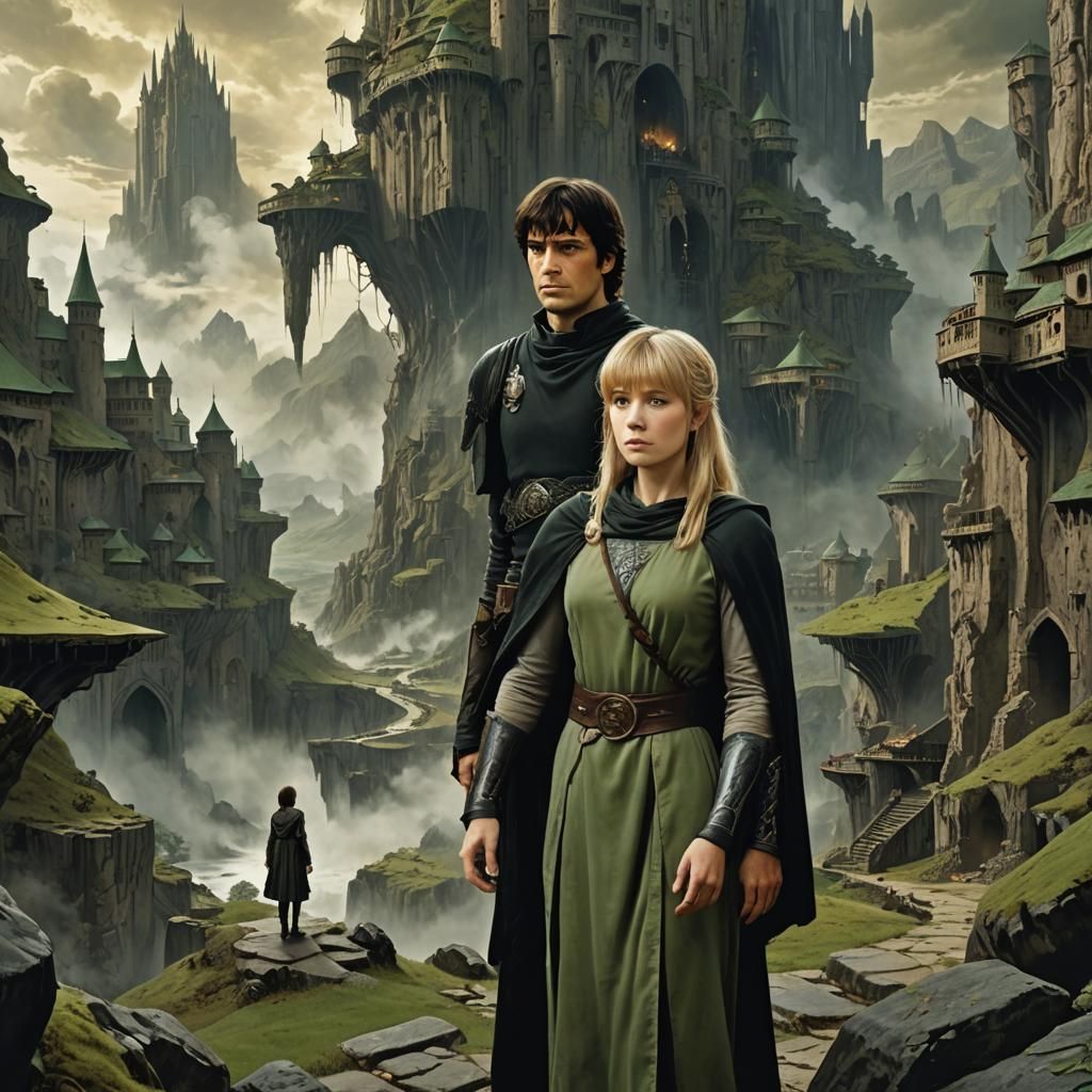 Fantasy World: Woman and Man Against Dark Forces