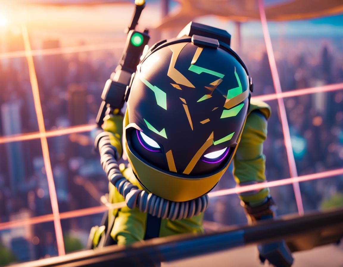 Fortnite Character in High-Fashion Battle Photography