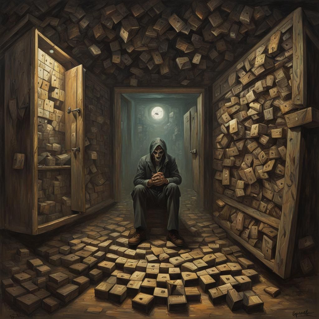 Sinister Mind Puzzle Box by Greg Rutkowski
