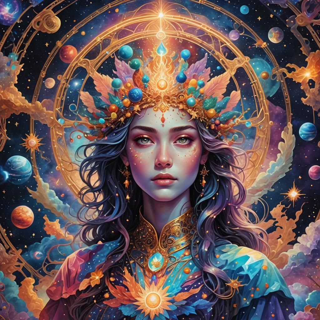 Holographic Cosmic Art in Astral Style