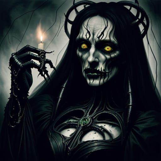 Tormented Figure in Dark Surrealist Artwork