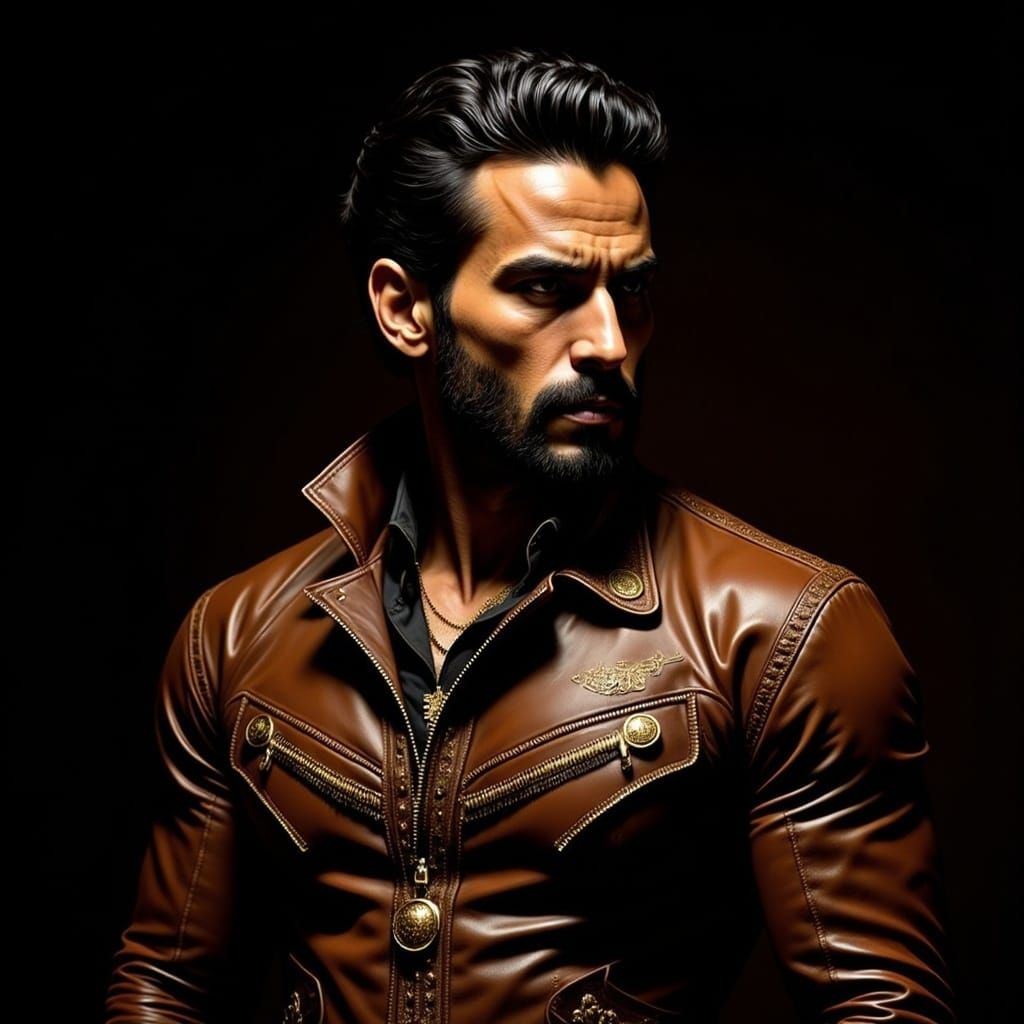 Dramatic Portrait of a Spaniard in Fine-Art Style