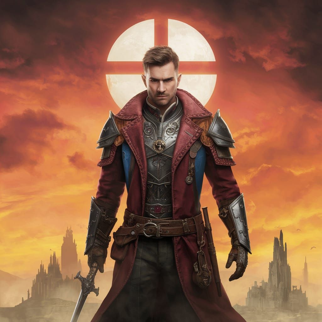 Grimdark Fantasy Landscape in Dark Gothic Style