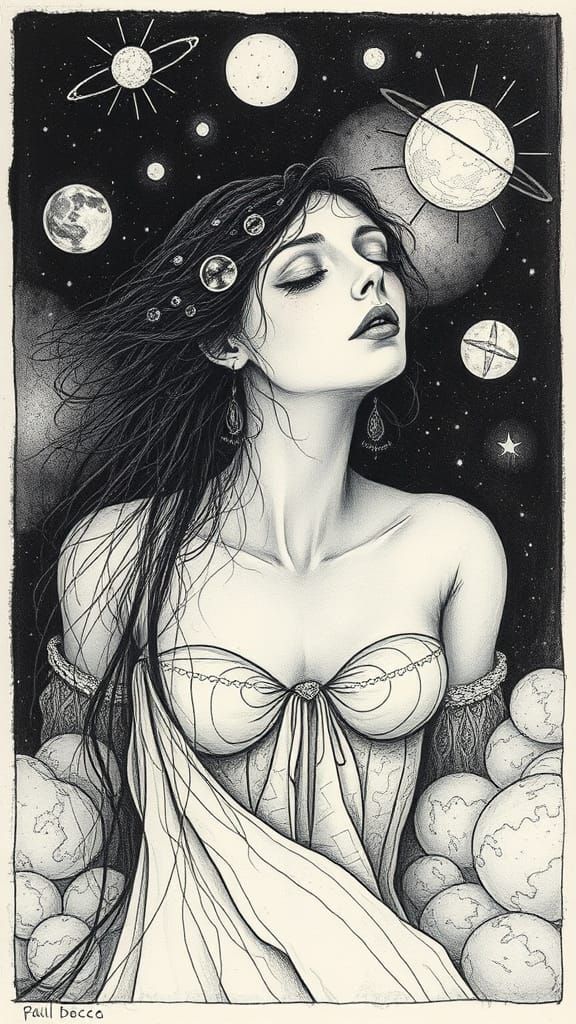 Celestial Dreamscapes in the Style of Paul Klee