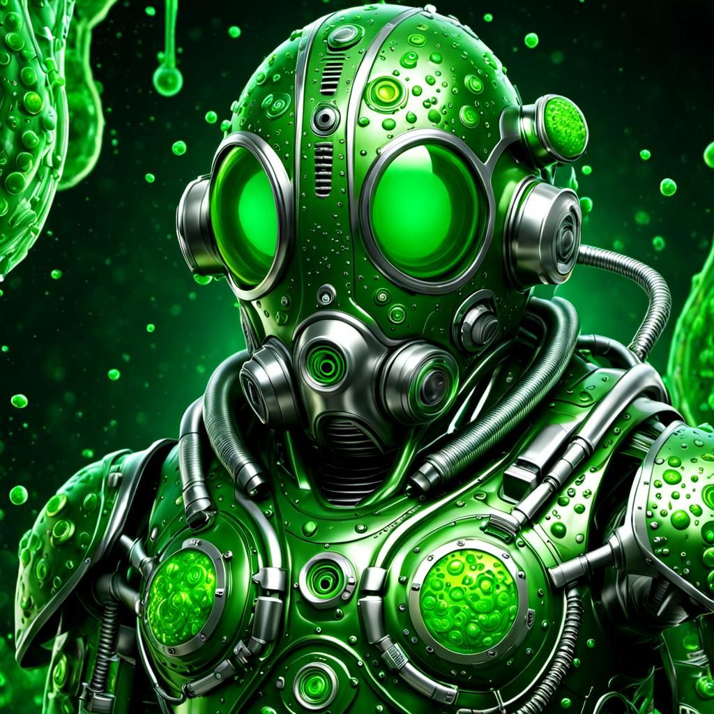 Biopunk Iron Man Suit in Amoeba Style