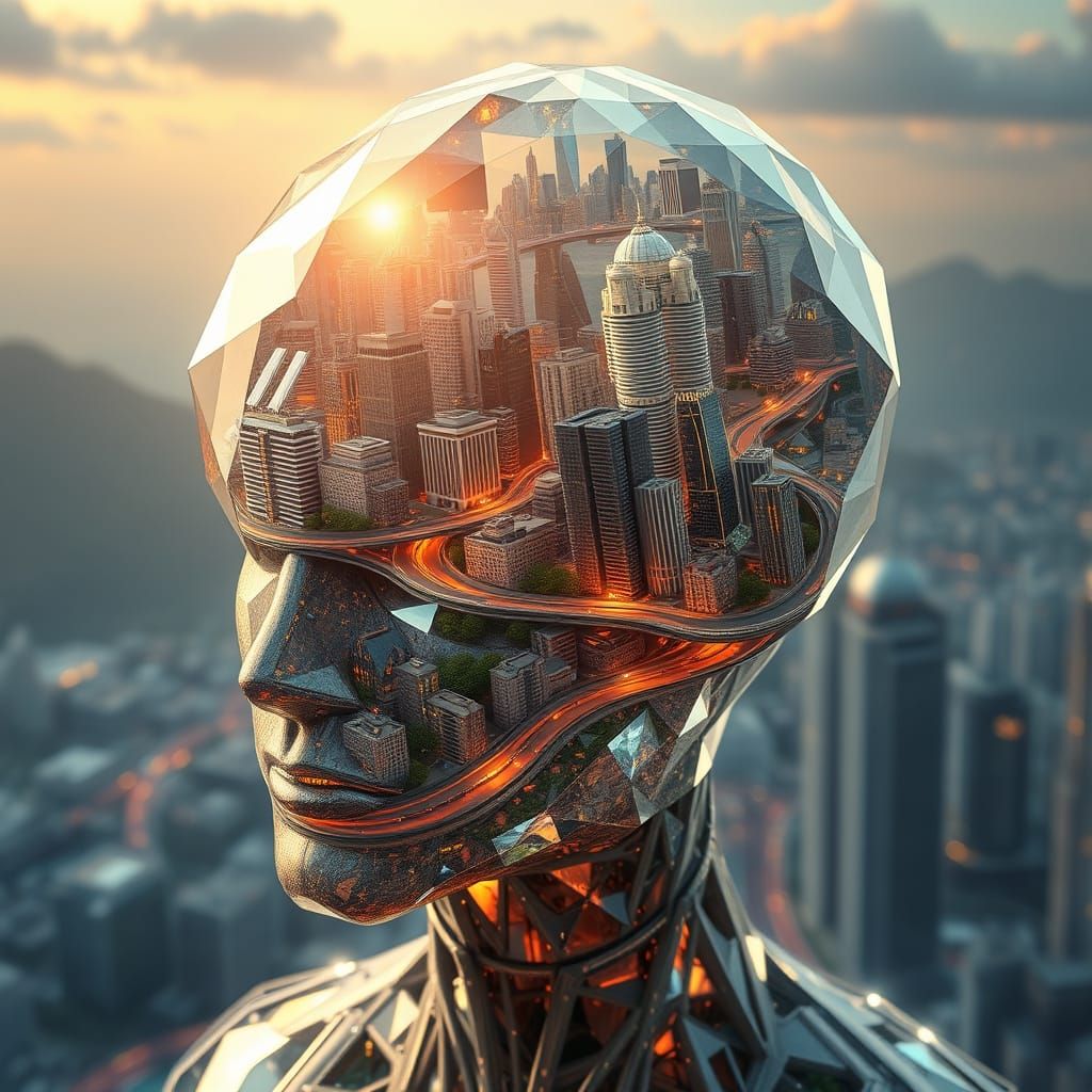 A head of humanoid is a metropolis.