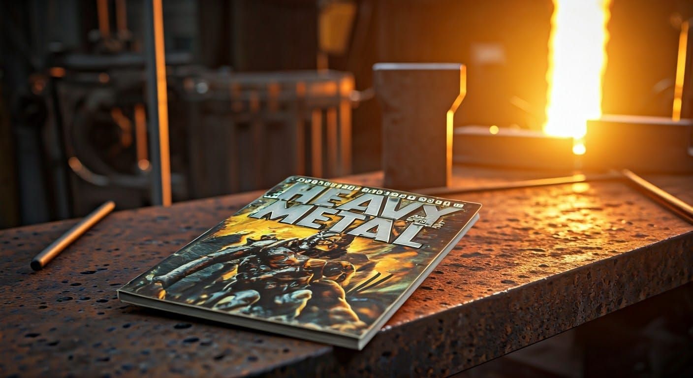 Rusty Foundry Bench Awaits Next Heavy Metal Reader in Cyberp...