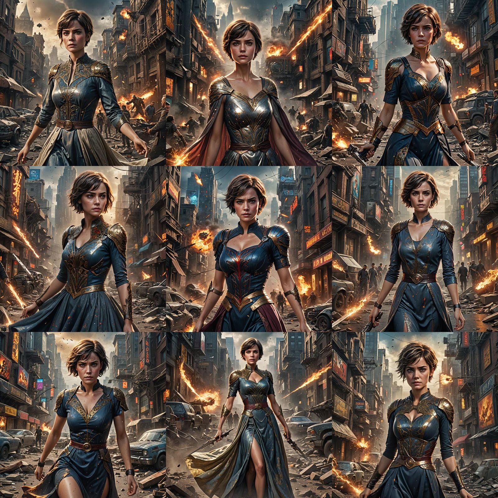 Action Movie Poster: Comic Book Art Portrait