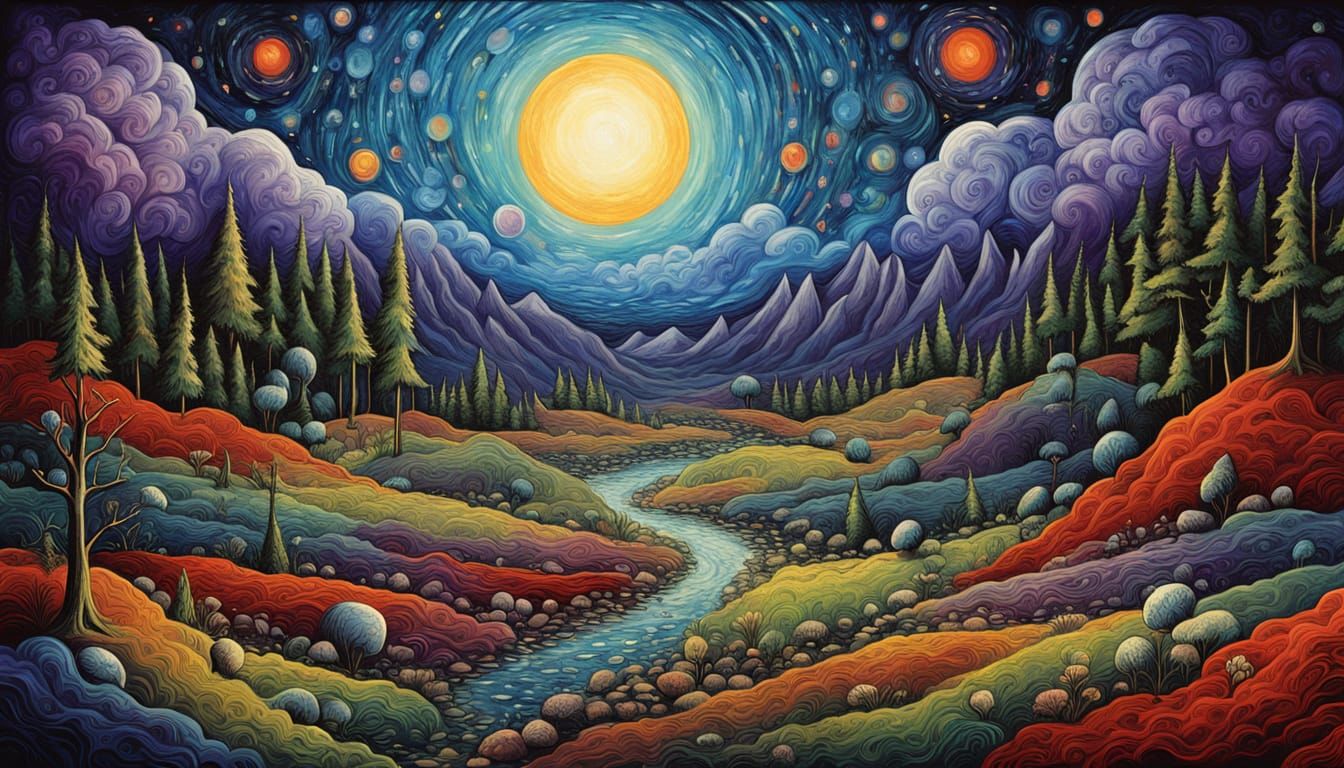 Bio Art of Glowing Cosmos in Vibrant Blue-Violet Spectrum