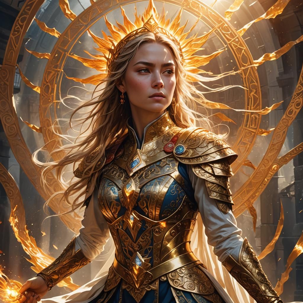Alina Starkov Summons Sun Energy: Fantasy Portrait