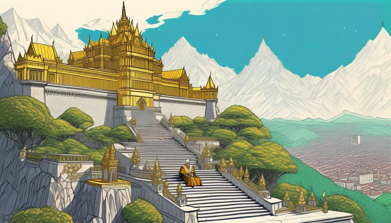 Benevolent King on Golden Throne: 1970s Fantasy Art