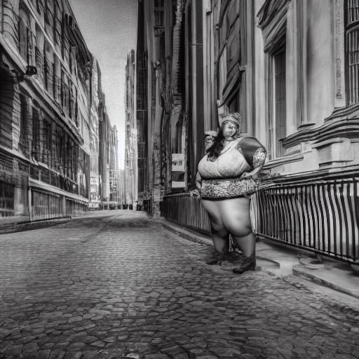 Plus-Size Woman Posing in Lingerie, Hyperrealistic