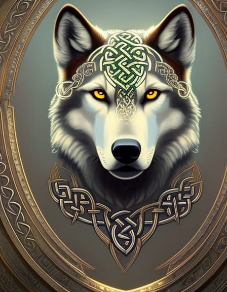 Celtic Knot Wolf