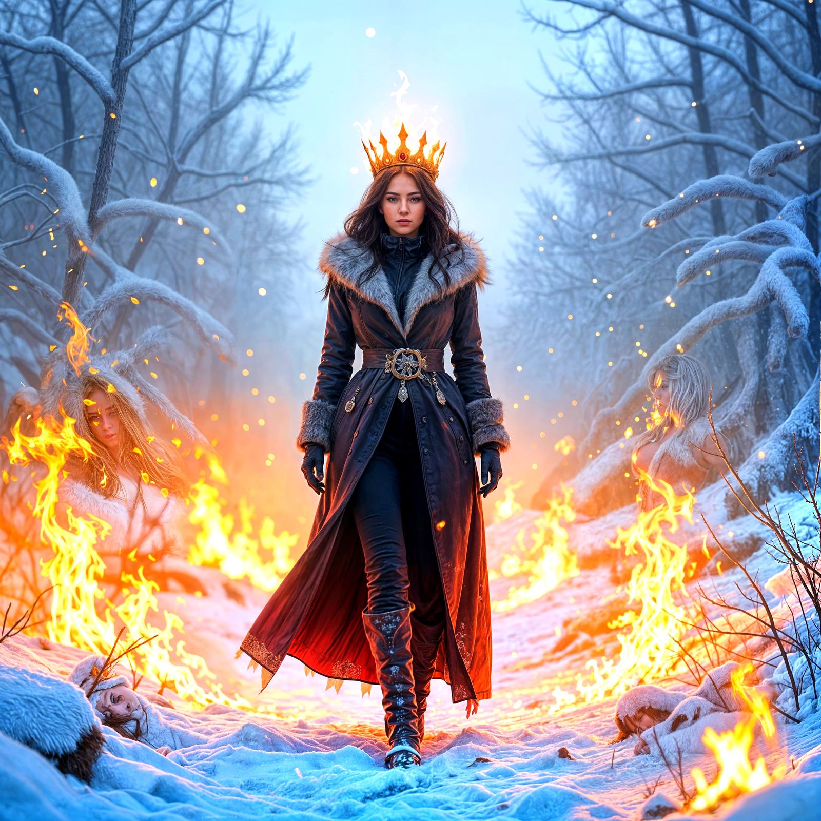 Fire and Ice Goddess of Duality