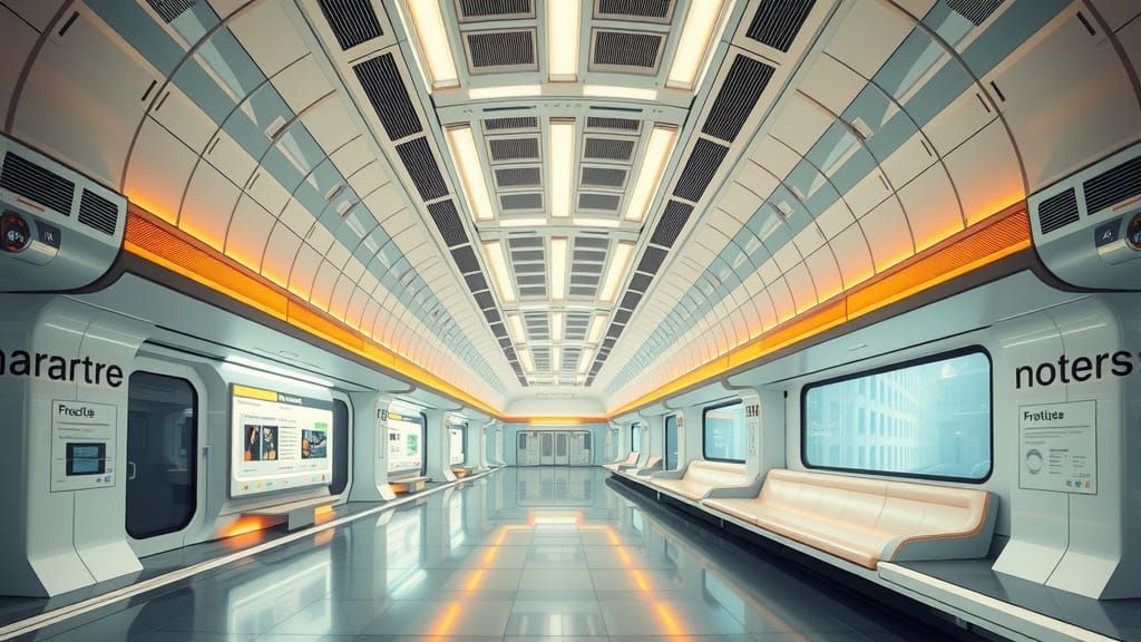 Utopian Future in Frutiger Metro Aesthetic