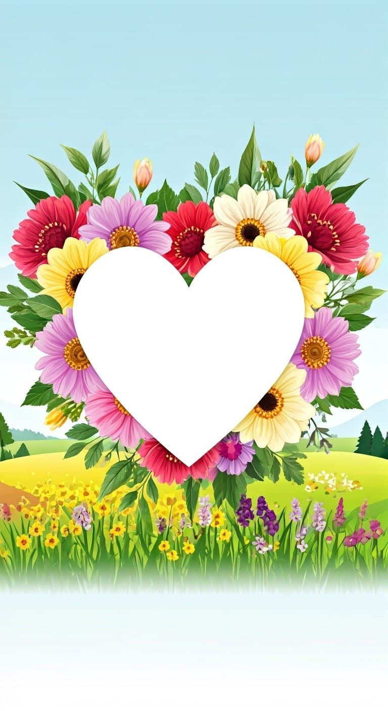 Delicate Spring Invitation Card with Whimsical Floral Design