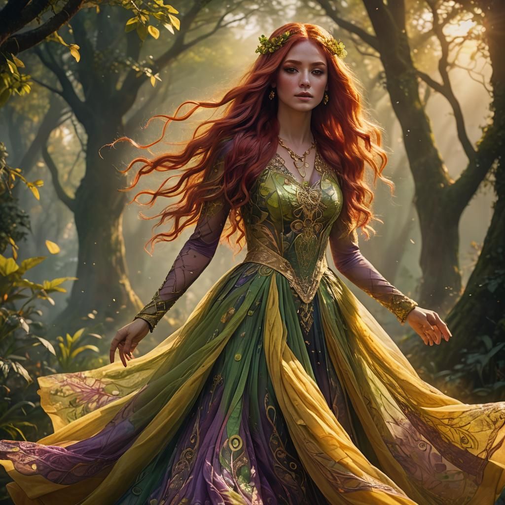 Fantasy Girl in Golden Hour Light