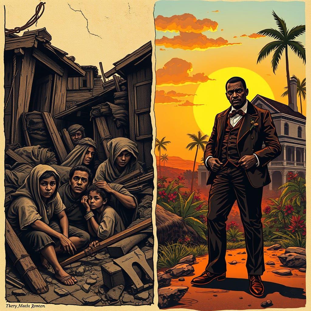 Black Freedom and Prosperity in Split Victorian-Era Posters