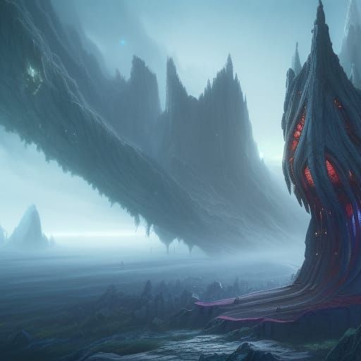 Haunting Lost Soul in Detailed Matte Painting