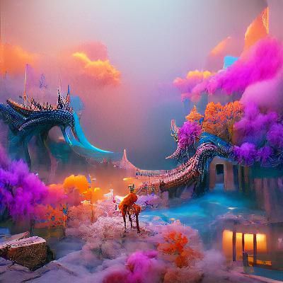 Fantastical Matte Painting in Deep Color