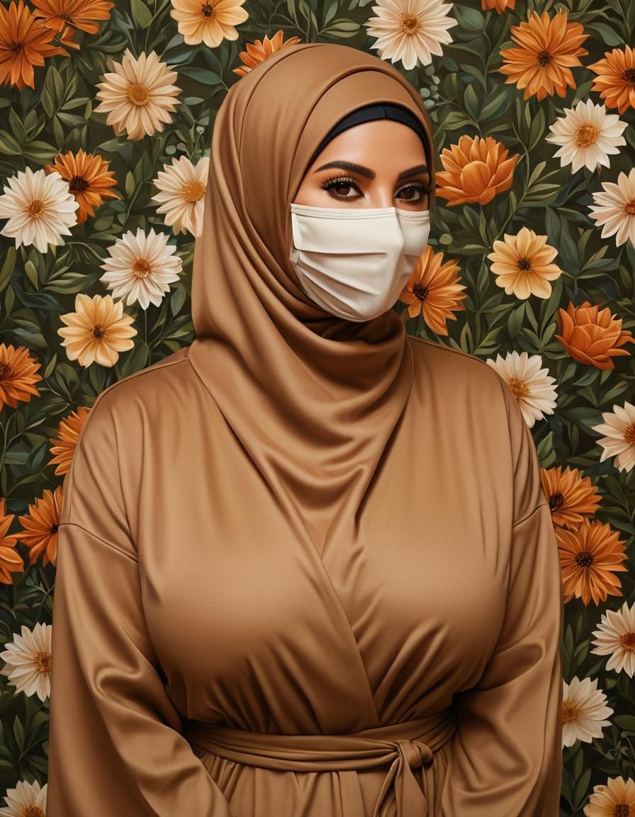 Hijabi Portrait in Oil Painting Style