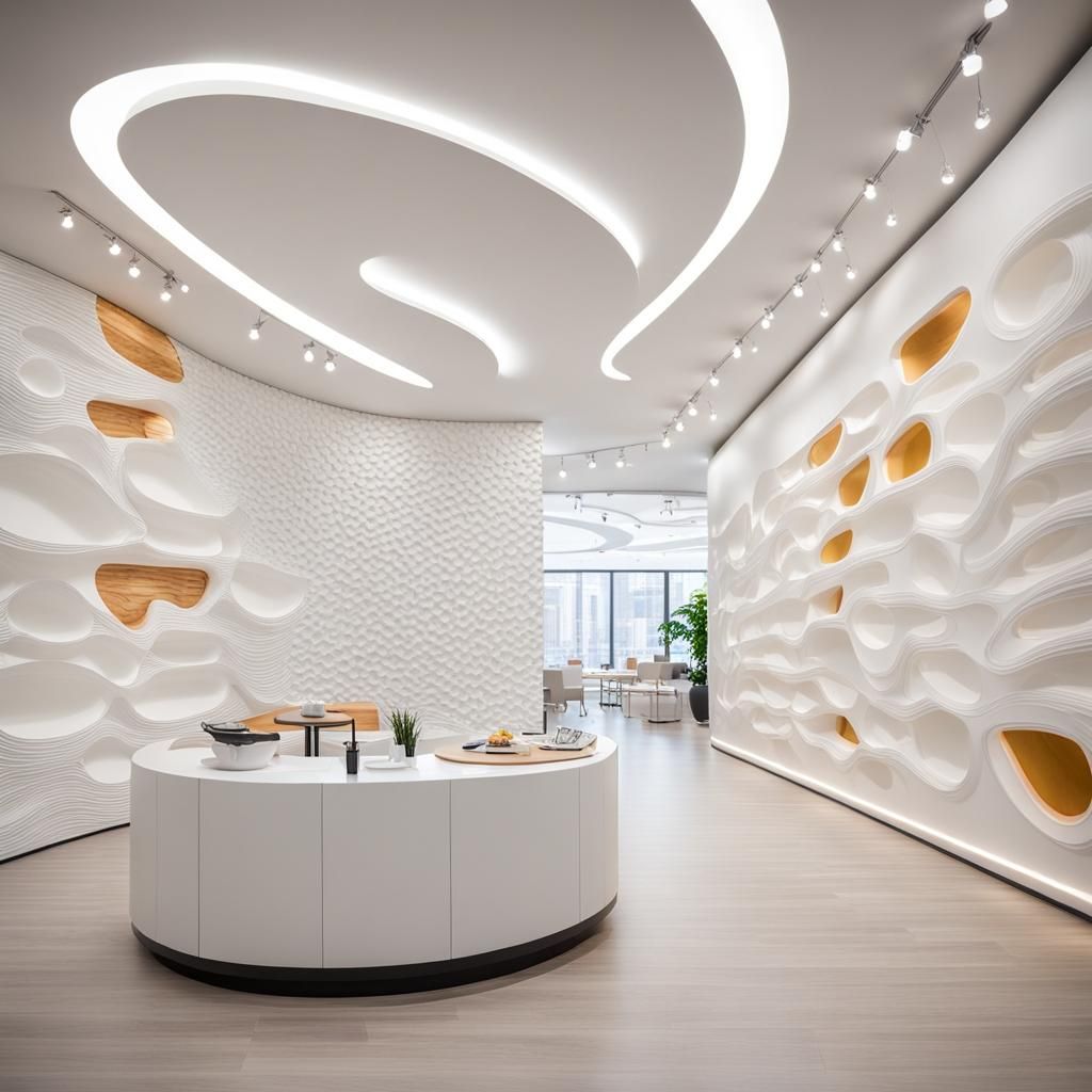 Postmodern Deconstructivist Showroom Interior: Parametric De...