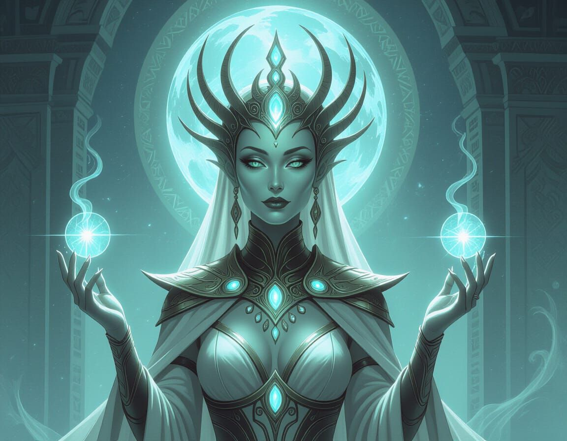 Alien Empress of Martian Law in Ethereal Portrait