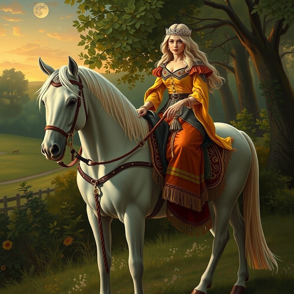 Medieval Queen on Horseback