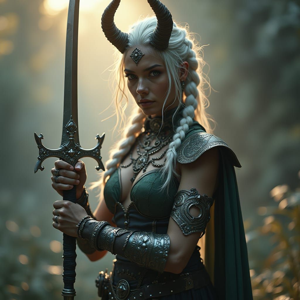 Epic Centaur Warrior with Scimitar in Cinematic Lighting