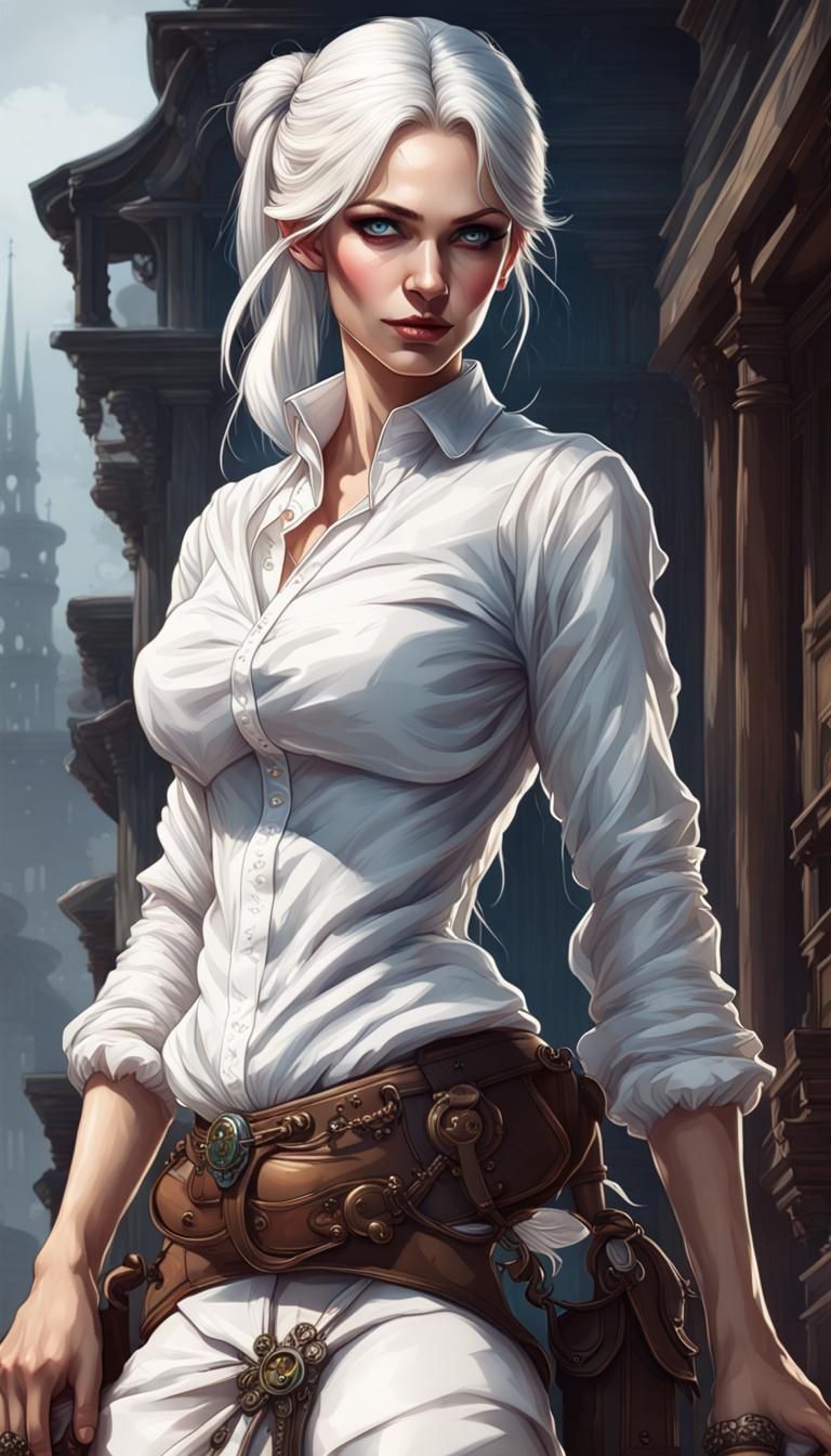 Victorian Thief with White Hair, Detailed Portrait