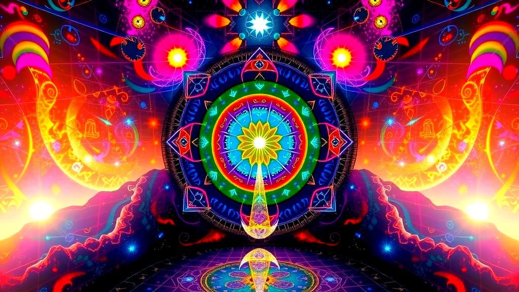 Radiant Fractal Portal in Cosmic Void