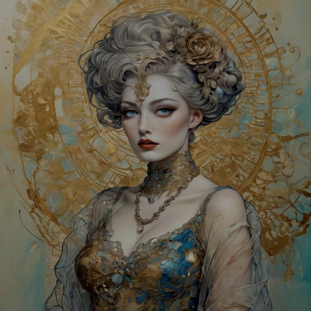 Metallic Alcohol Ink Filigree Design