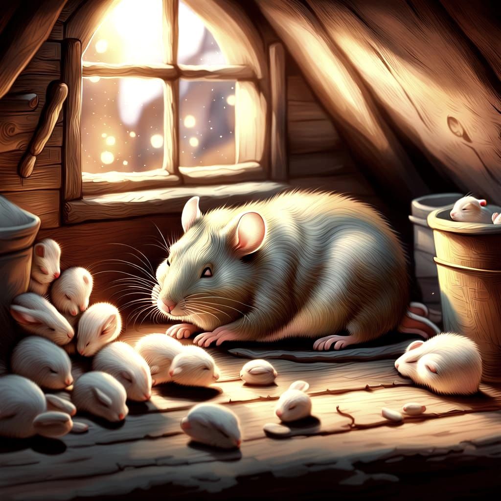 Rat Napping with Bunnies