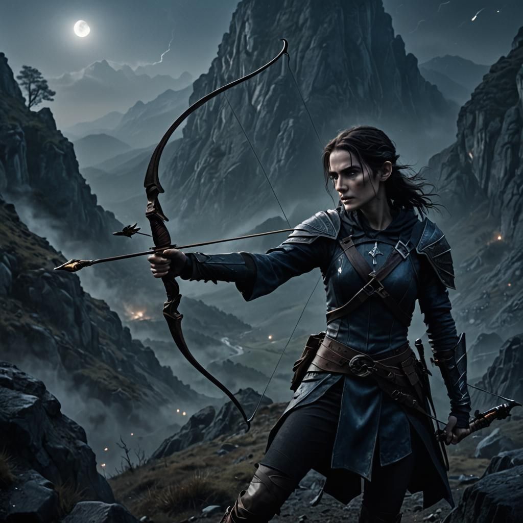 Moon Elf Assassin in Misty Mountain Pass