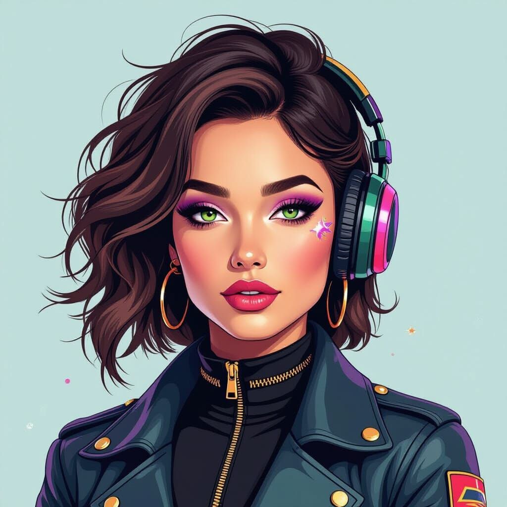 Astropunk Woman Portrait