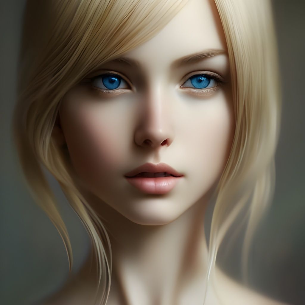 Gorgeous Armored Blonde Lady: Hyperrealistic Digital Art
