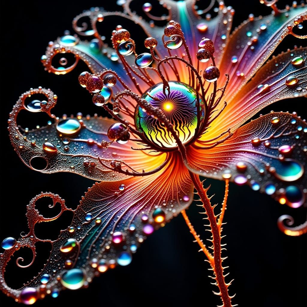 <lora:Intricacy Vibe:1.0> EXQUISITELY BEAUTIFUL FACE 3D TWINKLE LIGHTS MACRO CURLICUES STAMENS ANTHERS FILAMENTS MOST IN...