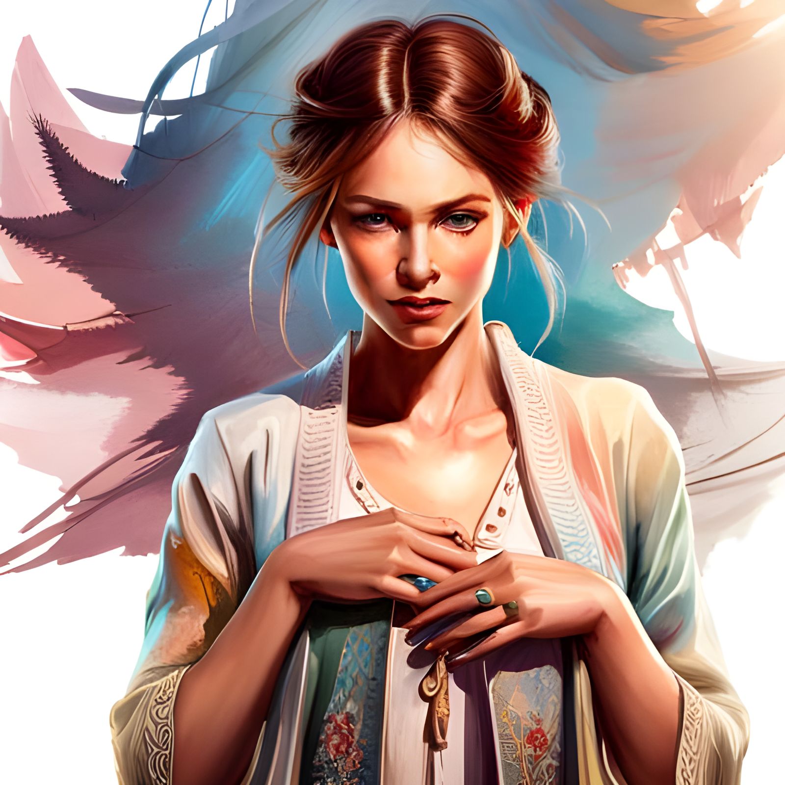 Gorgeous Woman in Detailed 3D Digital Art