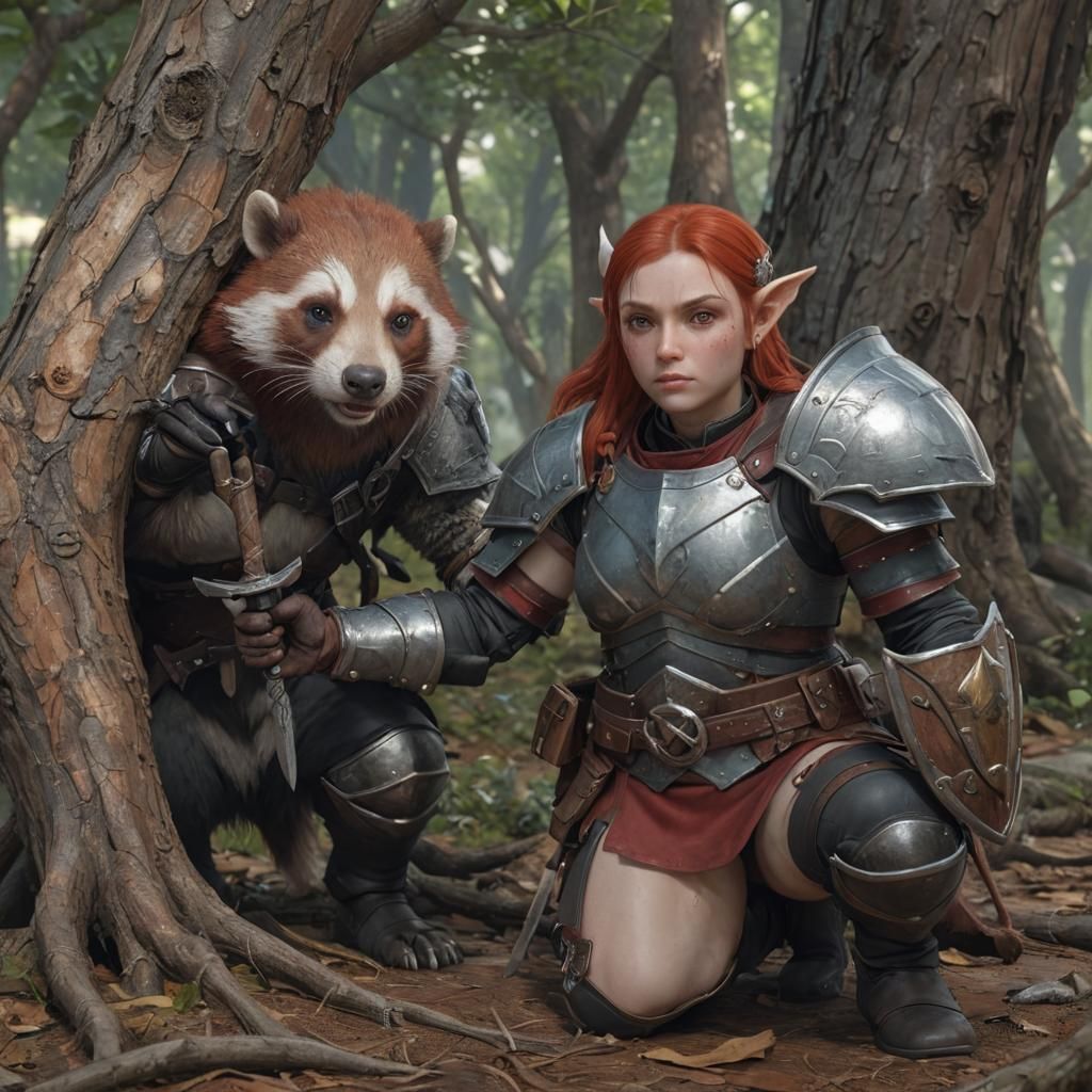 Dwarf Warrior Offering Weapon in Anime Style