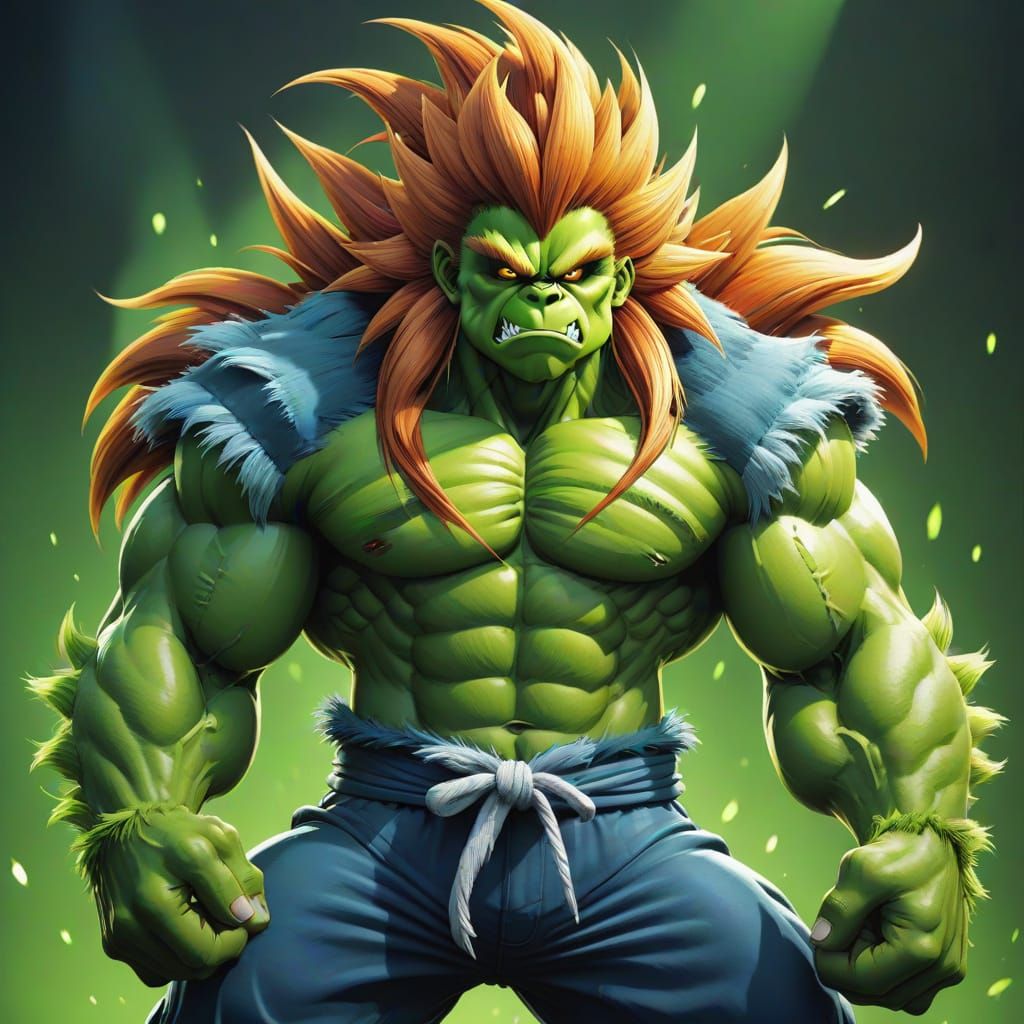 Blanka Anime Manga Scan in Studio Trigger Style