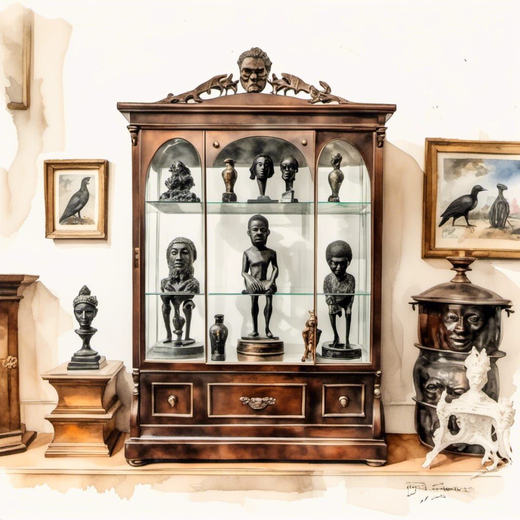Victorian Souvenir Cabinet