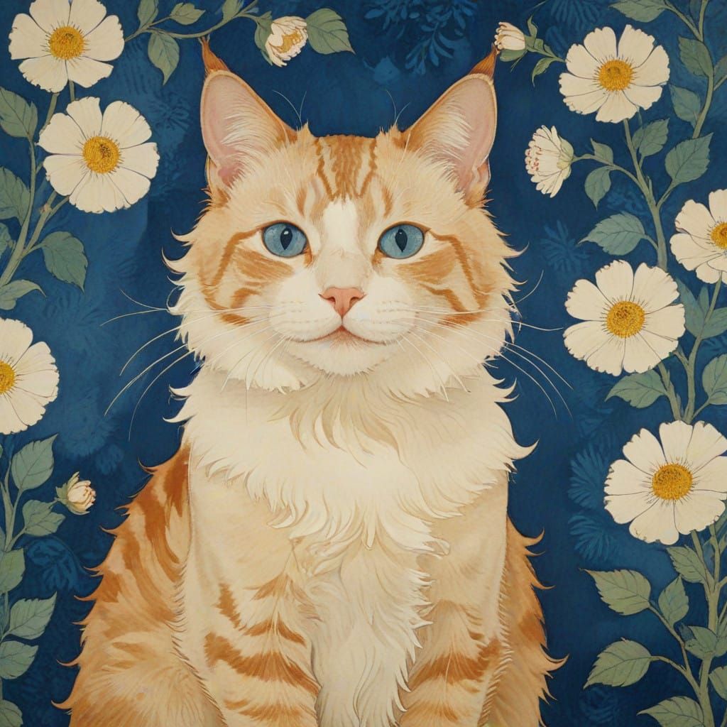 Intriguing Cyberpunk Feline Portrait