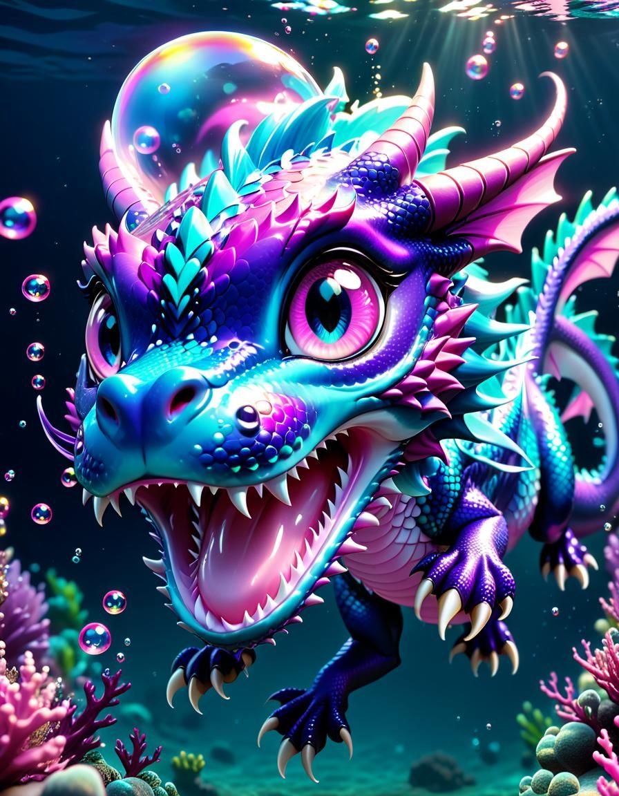 Vibrant Water Dragon