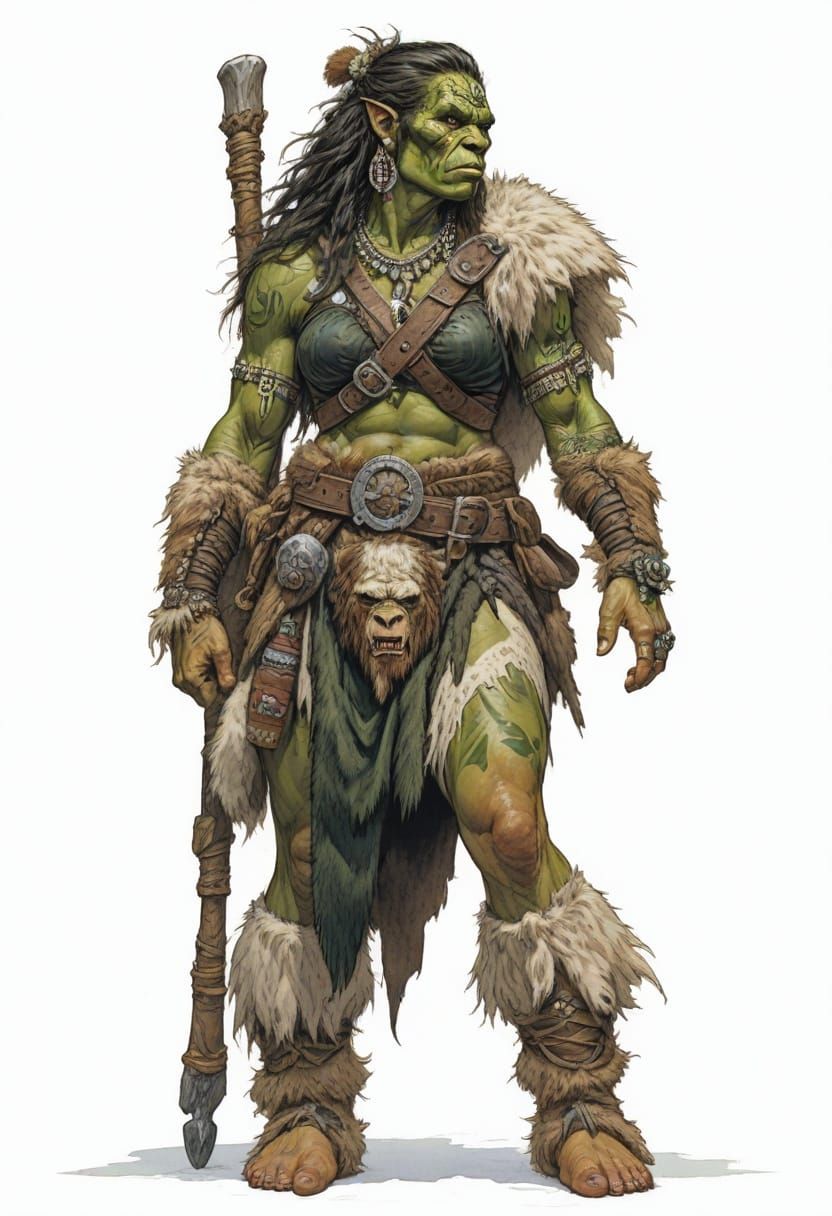 Muscular Orc Warrior in the Style of Vallejo & Bell