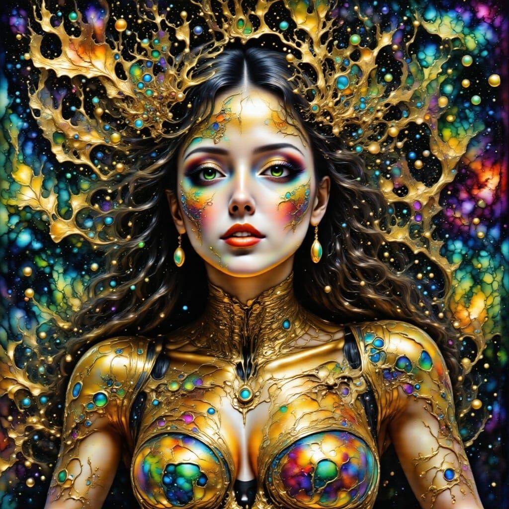 Mystical Fortune Teller with Expressive Eyes in Chiaroscuro