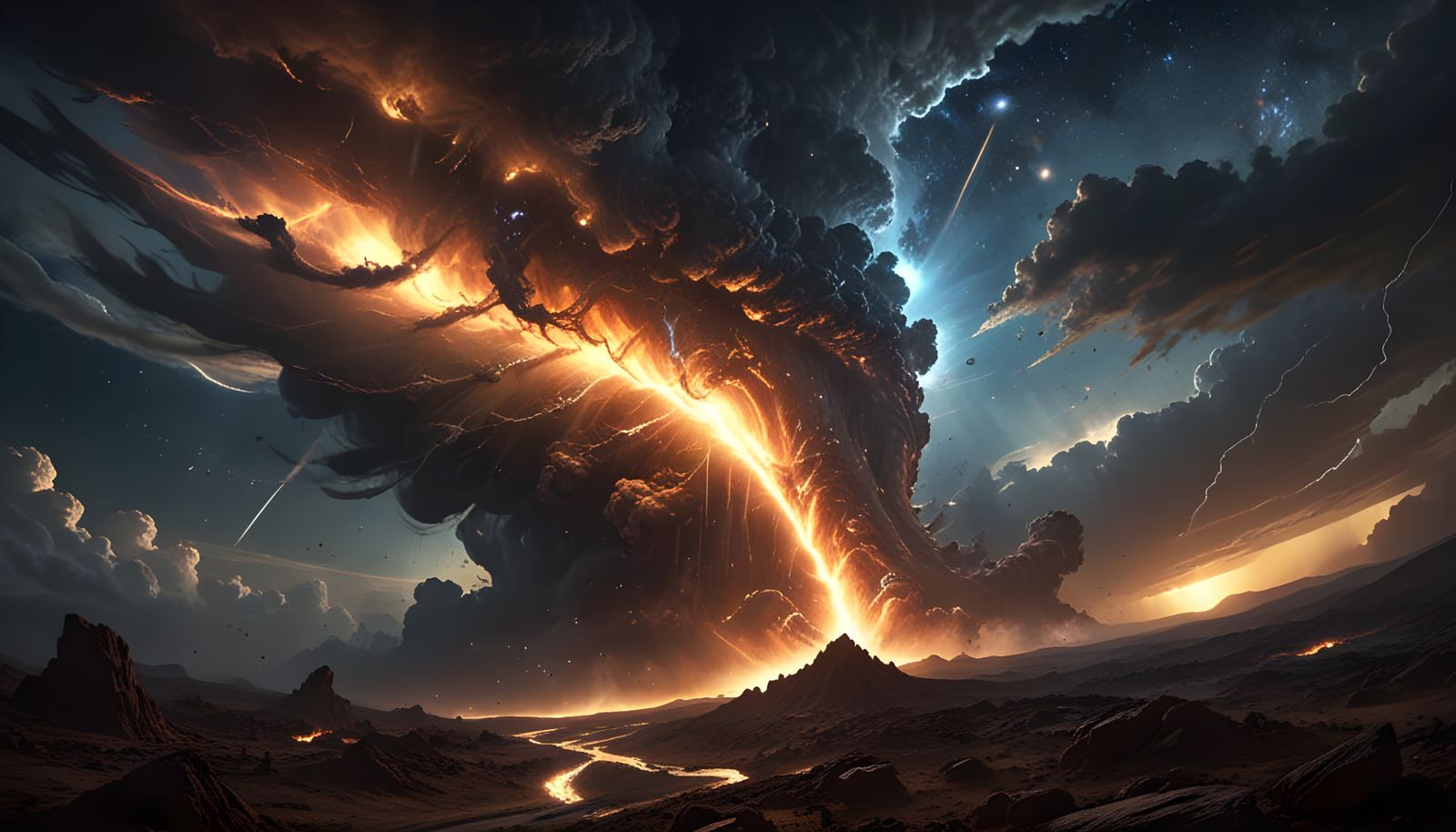 Cosmic Vortex at Dawn