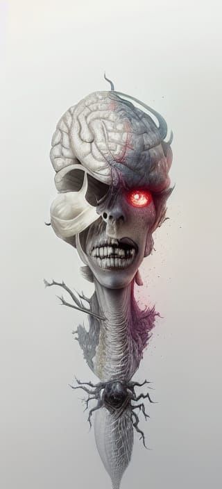 Demon Brain Dream: Dark Surreal Character Concept