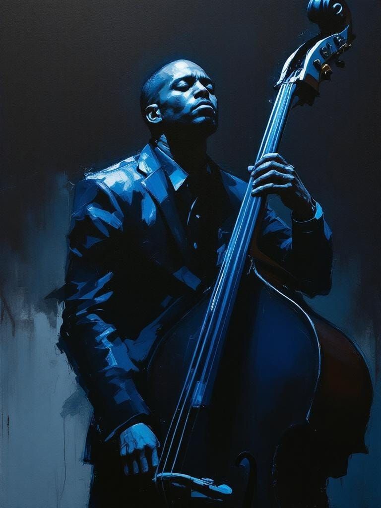 Abstract Jazz Musician in Expressive Style