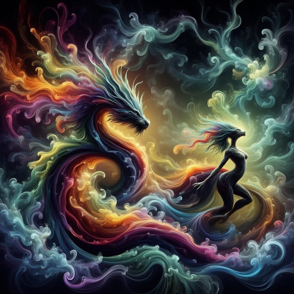 Dragon Born in Ethereal Magic Flux