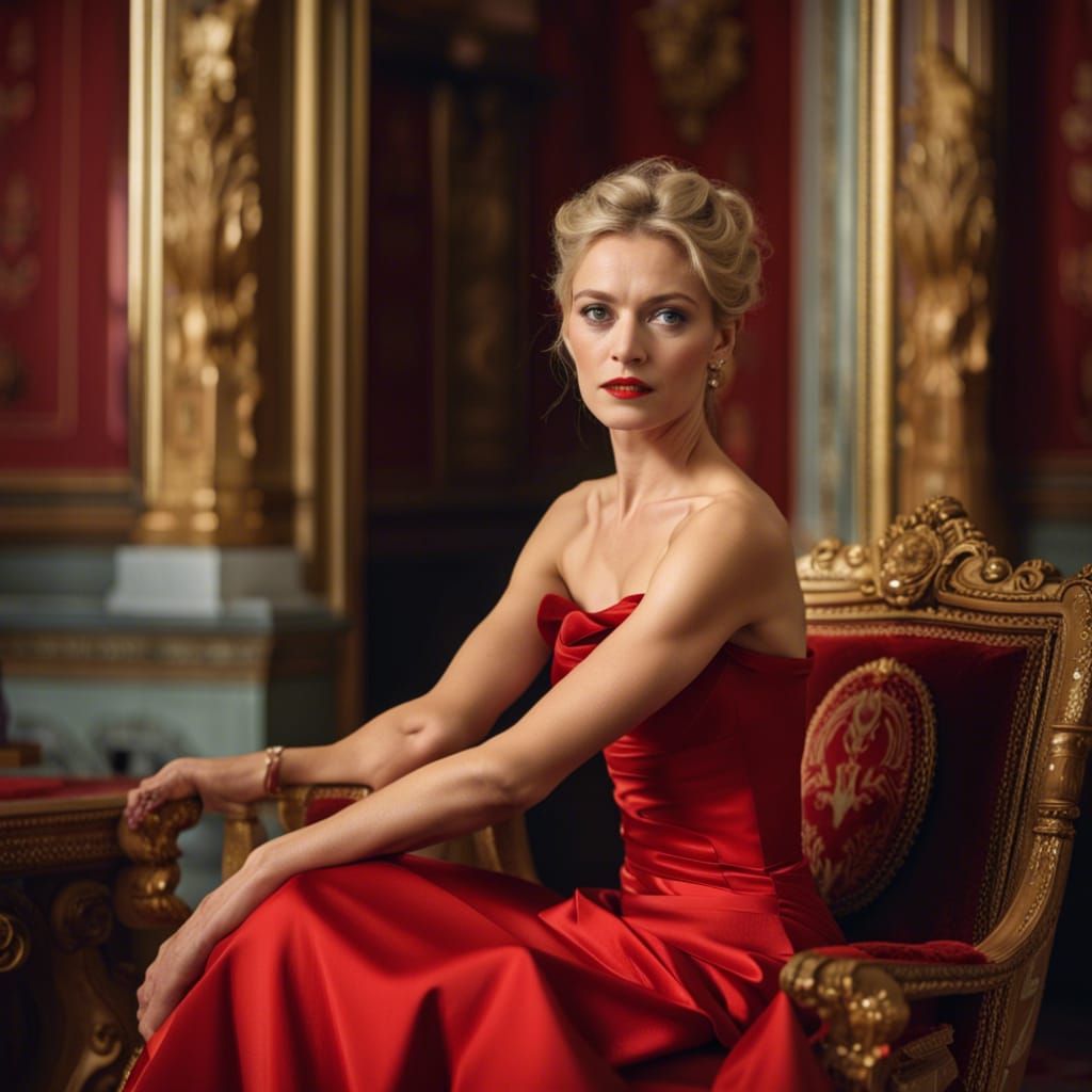 Alexandra Pivovarova Inspired Portrait in Palace Throne Room